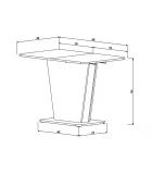 Folding dining table Cosmo Gray order